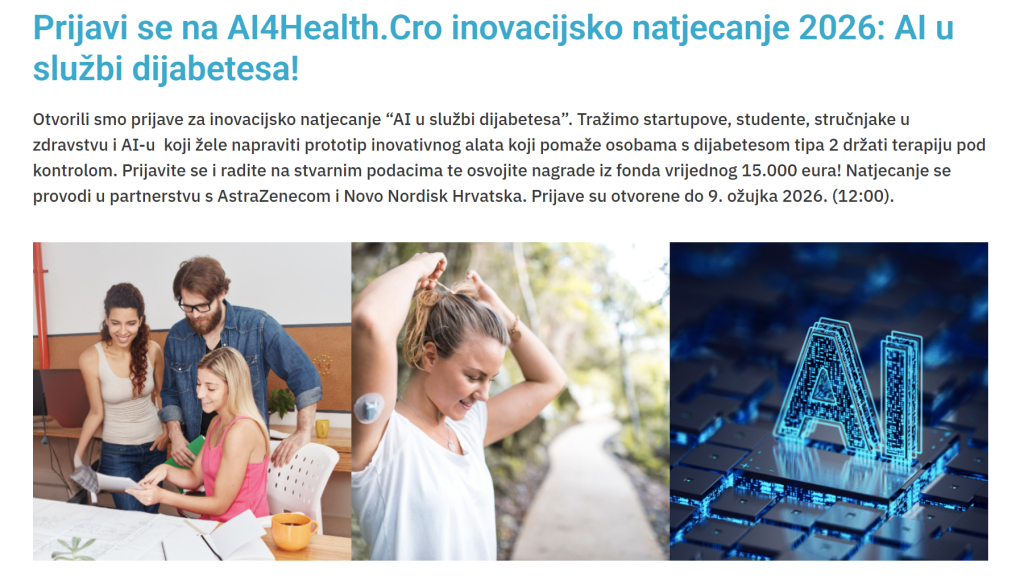 AI4Health.Cro inovacijsko natjecanje 2026: AI u službi dijabetesa